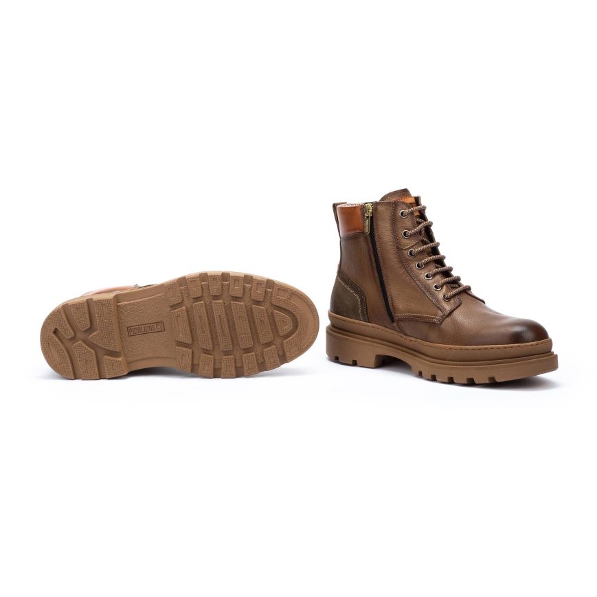 Men's Pikolinos OURENSE Ankle Boots Brown | NZ YQ59170